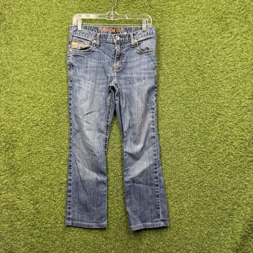 Cinch Jeans Mens 28x32 Blue Ian Straight Leg Stretch Western Cowboy Rodeo Work